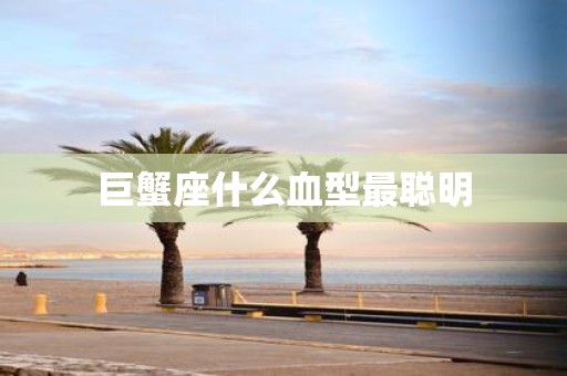 巨蟹座什么血型最聪明