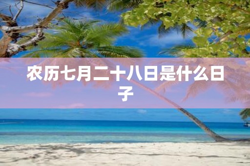 农历七月二十八日是什么日子