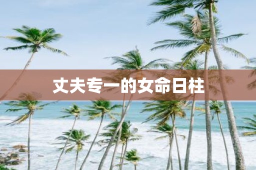 丈夫专一的女命日柱