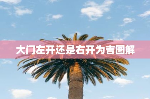 大门左开还是右开为吉图解