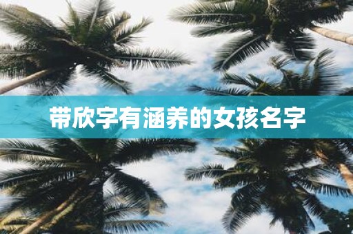 带欣字有涵养的女孩名字