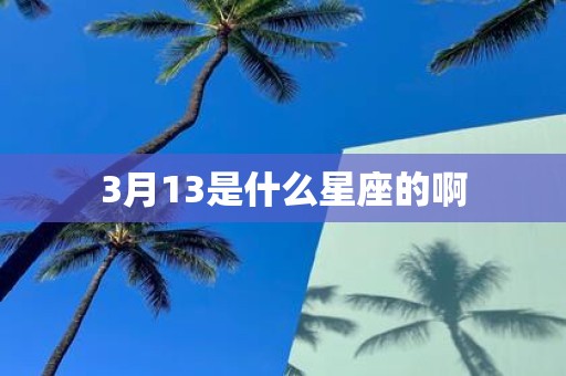 3月13是什么星座的啊