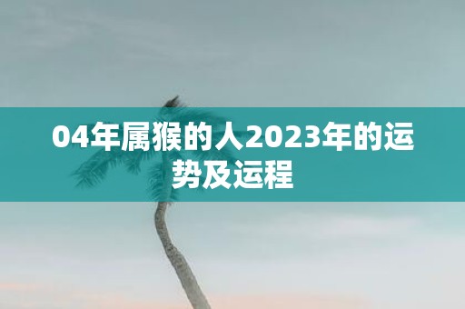 04年属猴的人2025年的运势及运程