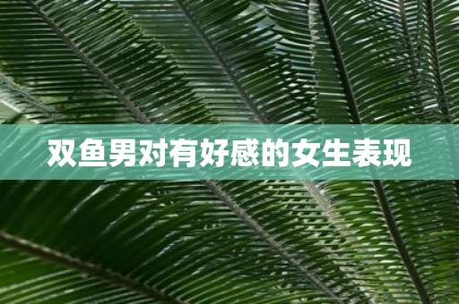 双鱼男对有好感的女生表现