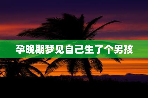 孕晚期梦见自己生了个男孩