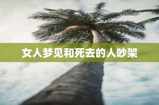 女人梦见和死去的人吵架