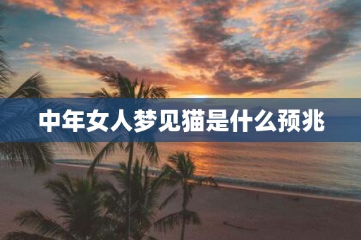 中年女人梦见猫是什么预兆