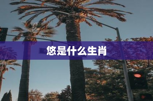 悠是什么生肖
