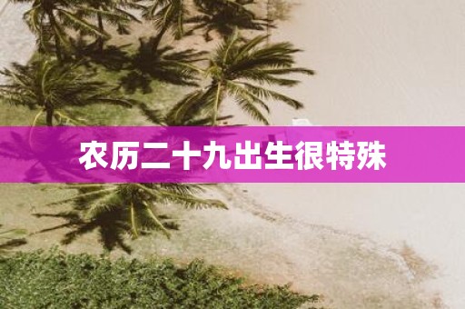 农历二十九出生很特殊