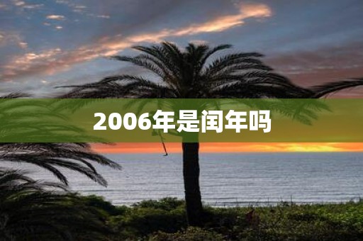 2006年是闰年吗