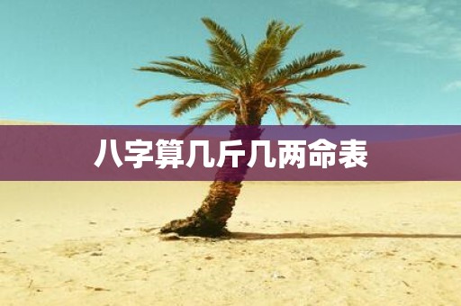八字算几斤几两命表