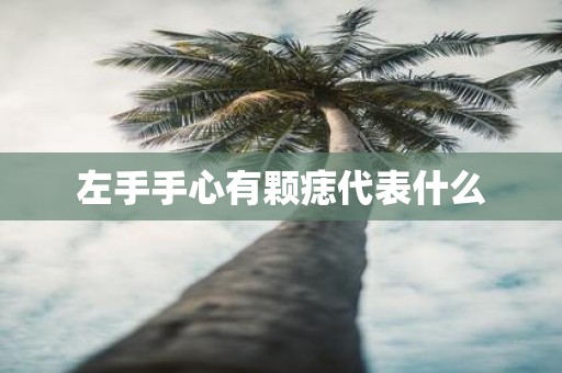 左手手心有颗痣代表什么