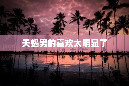 天蝎男的喜欢太明显了