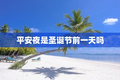 平安夜是圣诞节前一天吗