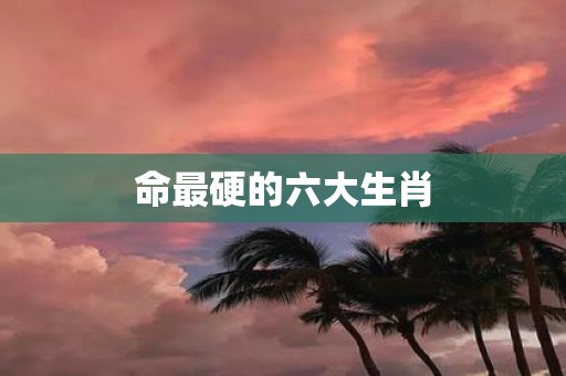 命最硬的六大生肖