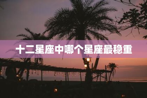 十二星座中哪个星座最稳重