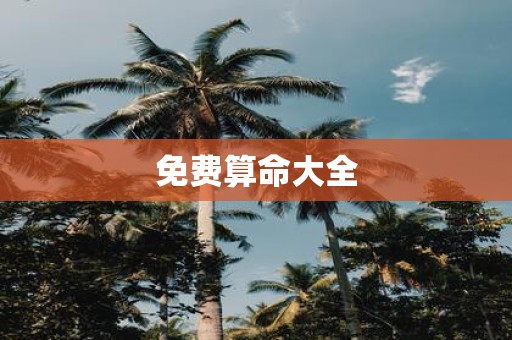 免费算命大全