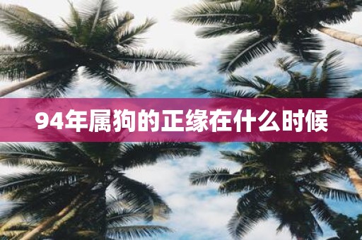 94年属狗的正缘在什么时候