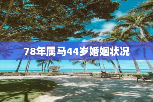 78年属马44岁婚姻状况