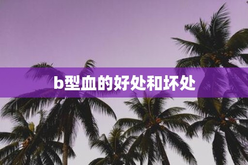 b型血的好处和坏处
