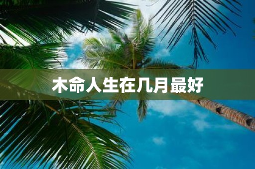 木命人生在几月最好