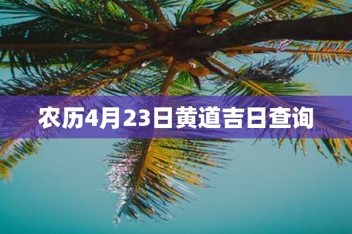 农历4月23日黄道吉日查询