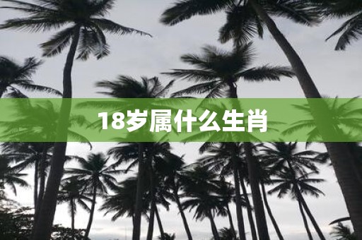 18岁属什么生肖