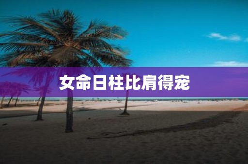 女命日柱比肩得宠