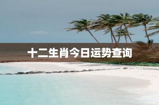 十二生肖今日运势查询