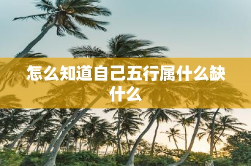 怎么知道自己五行属什么缺什么