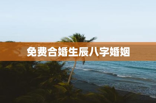 免费合婚生辰八字婚姻