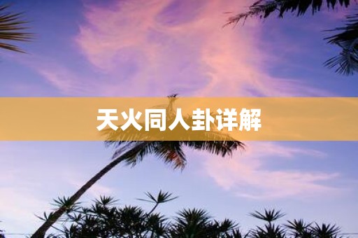 天火同人卦详解
