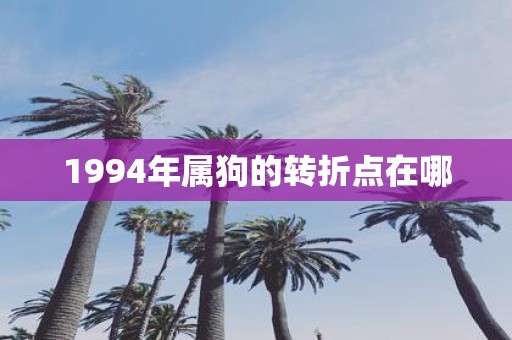 1994年属狗的转折点在哪