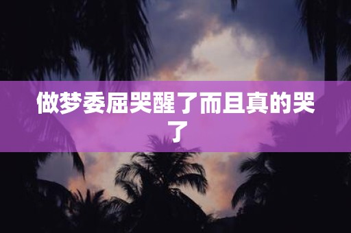 做梦委屈哭醒了而且真的哭了