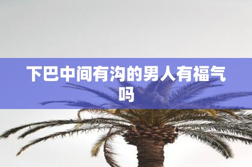 下巴中间有沟的男人有福气吗