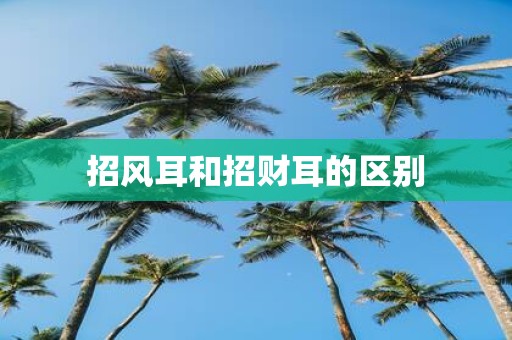 招风耳和招财耳的区别