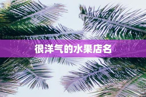 很洋气的水果店名