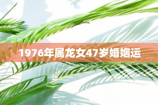 1976年属龙女47岁婚姻运