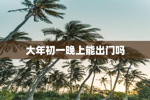 大年初一晚上能出门吗