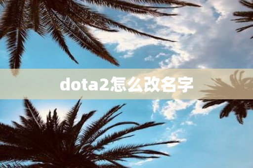 dota2怎么改名字