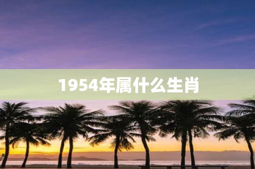 1954年属什么生肖
