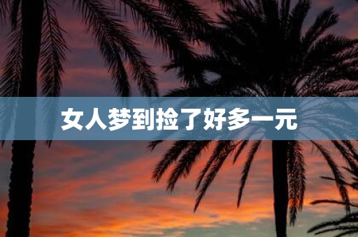 女人梦到捡了好多一元