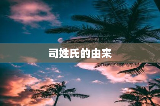司姓氏的由来