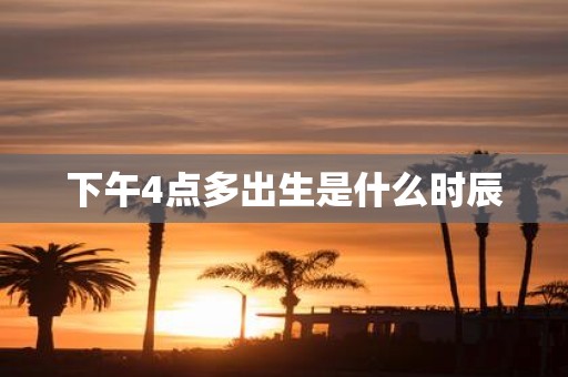 下午4点多出生是什么时辰