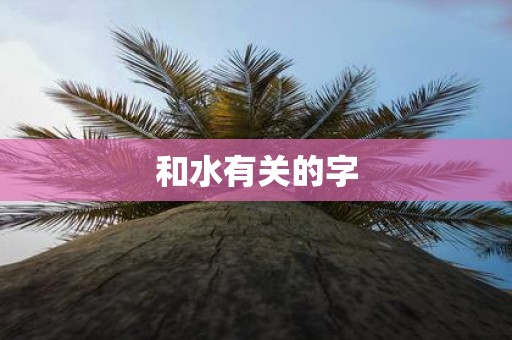 和水有关的字