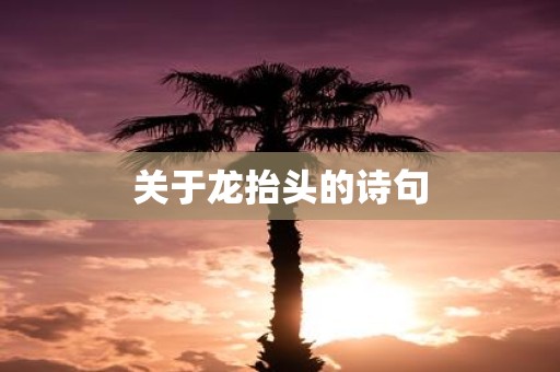 关于龙抬头的诗句