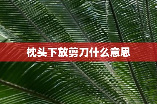 枕头下放剪刀什么意思