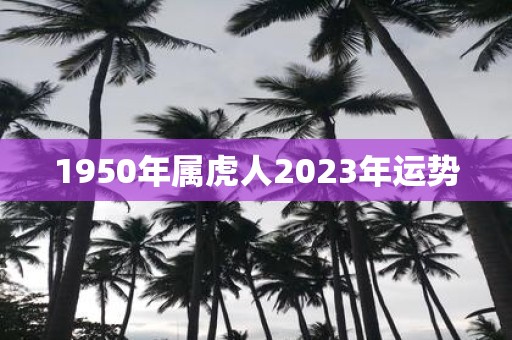 1950年属虎人2025年运势
