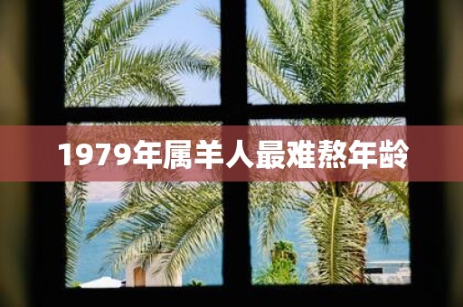 1979年属羊人最难熬年龄