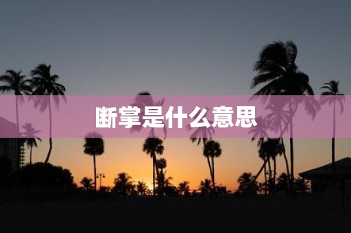 断掌是什么意思